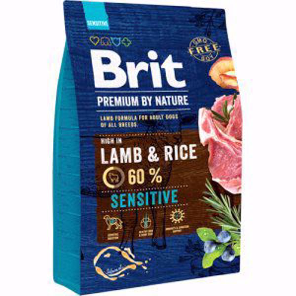 Brit Prem. By Nature Sensitive Lam&Ris 3 kg.