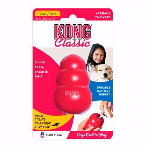 Kong Classic Small 6,5 cm. Rød