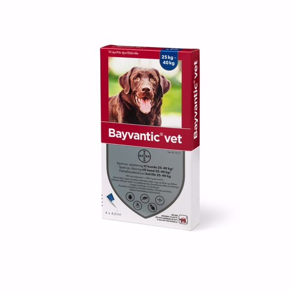 Bayvantic Vet Hund, 25-40 kg. 4x4 ml.