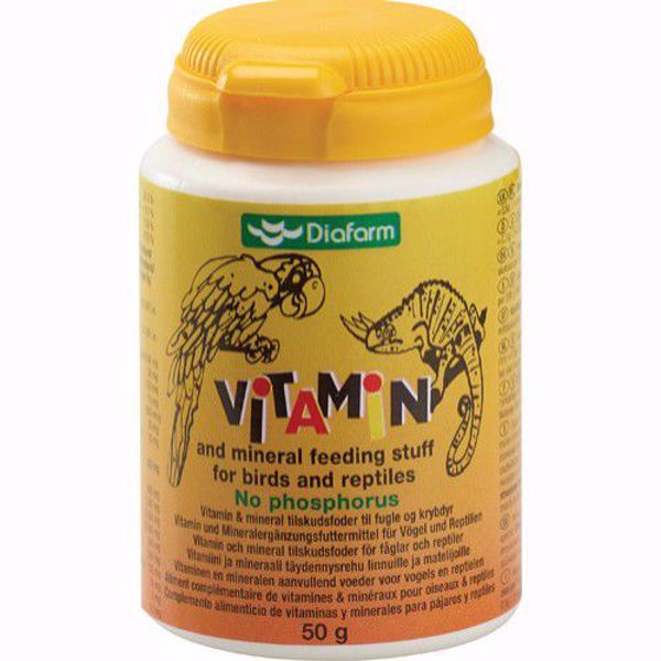Vitaminpulver til fugle og krybdyr 50 gr.