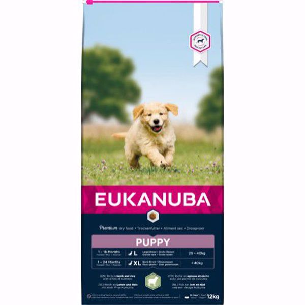 Eukanuba Puppy Large breed Lam & Ris 12 kg.