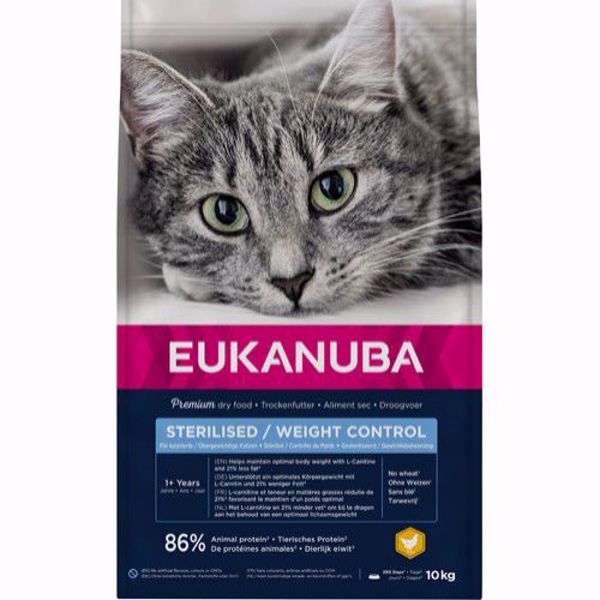 Eukanuba Sterilised Weight Control Kylling 10 kg.